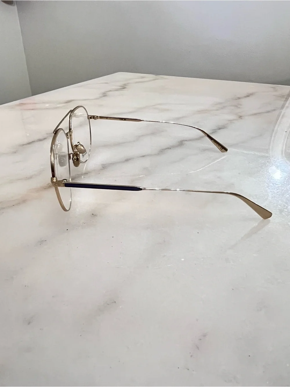 Eyeglasses on Marble Surface